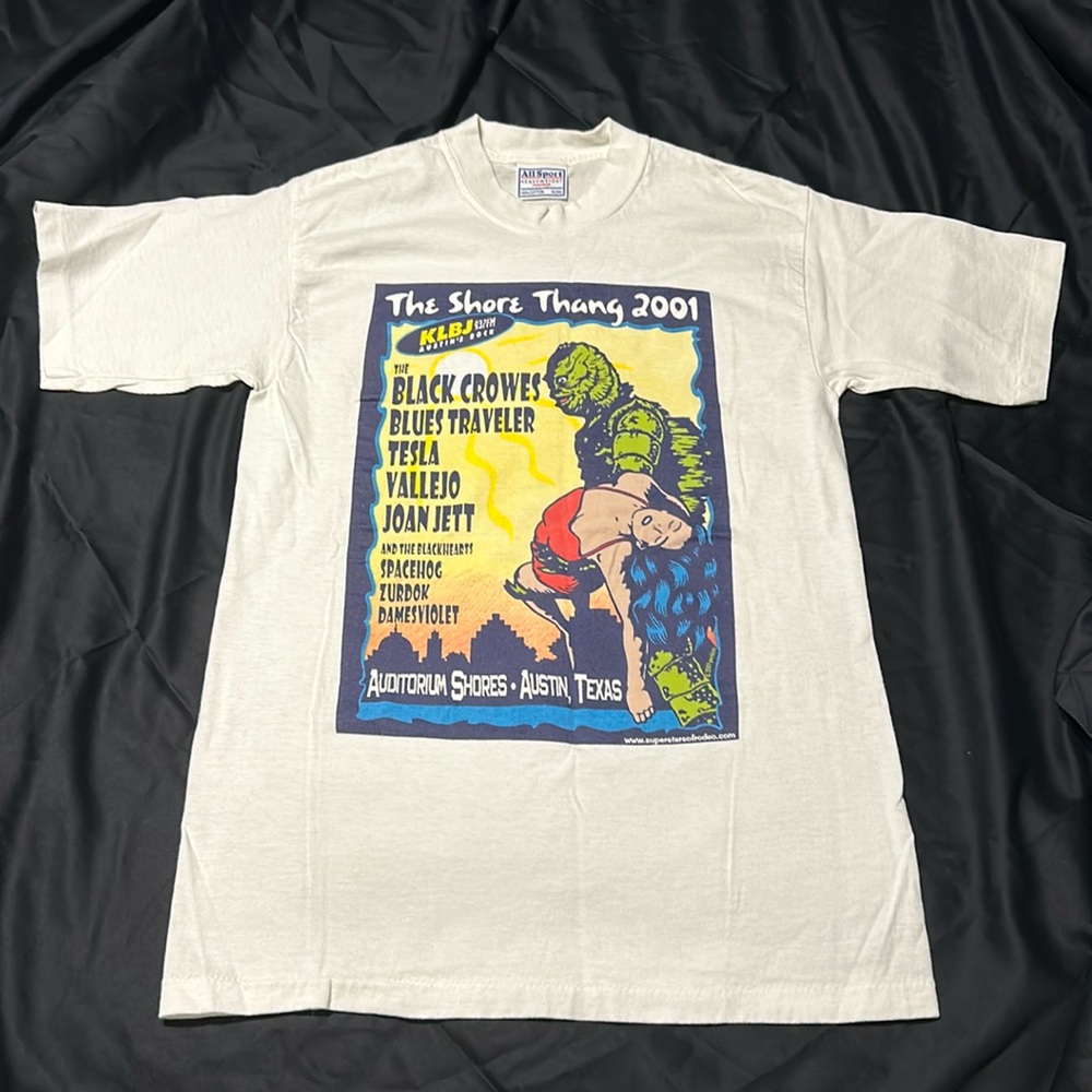concert t shirt Austin TX black crowes blues traveler S small